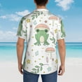 thumbnail image 4 of Pofeuu Frog and Mushrooms Print Hawaiian Shirt for Men Sleeves Casual Button Down Summer Beach Dress Shirts T-Shirts,3X-Large, 4 of 7
