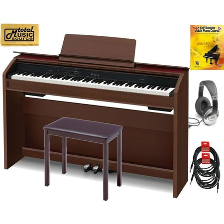 Casio Privia PX-860 88 Key Digital Piano Pro Bundle - Walnut, PX860BN PROB