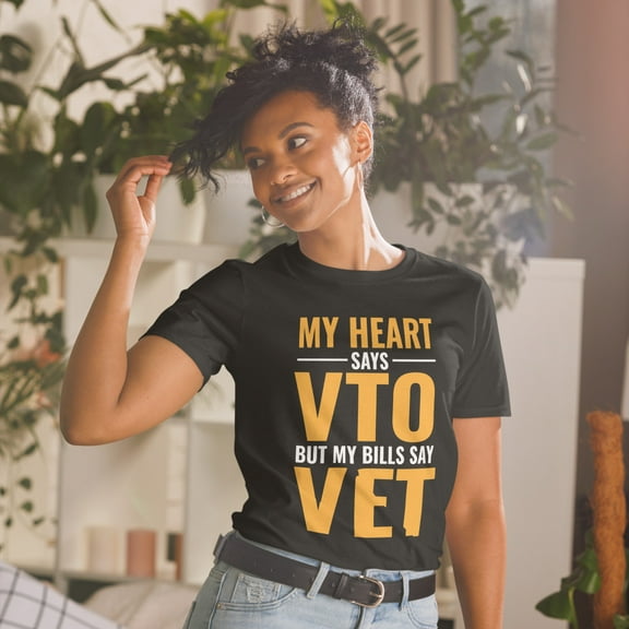 Heart Says VTO Bills Say VET Short-Sleeve Unisex T-Shirt (S)