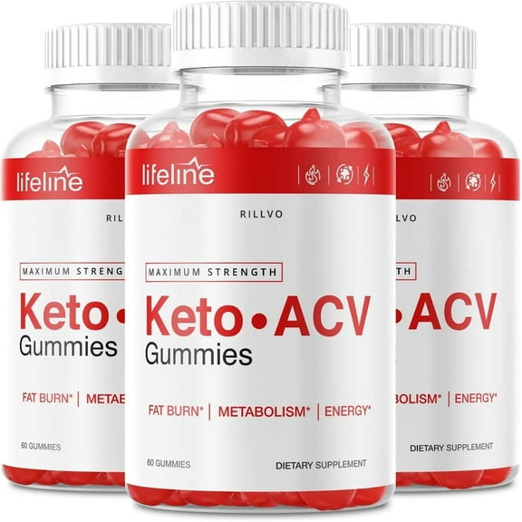 3 Pack Lifeline Keto Gummies - Advanced Formula Life Line Keto ACV Gummies 180 Gummies