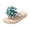A-Mint Green255, variant on Bibifish Womens Flip Flops Flower Decor Flat Sole Thong Sandals Casual Lightweight Summer Beach Slippers