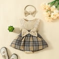 thumbnail image 3 of Zwiiyzr Infant Baby Girl Clothes Newborn Girl Outfit Sleeveless Romper Skirt Set Cute Baby Clothes for Girls Summer White, 3 of 9