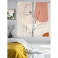 thumbnail image 3 of Minimalist Floral Sheer Curtains for Living Room Bedroom, Light-filtering Sheer Curtain, Modern Flower Rod Pocket Voile Window Treatment Drapes, 52’’Wx72’’L, 2 Panels Set, 3 of 7