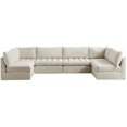 thumbnail image 1 of Meridian Furniture Jacob Sectionnel Modulaire en Velours Crème, 1 of 5