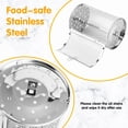thumbnail image 5 of Tower Air Fryer Basket, 360-Degree Rotating Grill Roaster Drum, Rotisserie Grill Rotary Baking Cage for Peanut Dried Nut Coffee Beans, Air Fryer Oven BBQ Grill Accessory 4.7 x 4.7 x 7.1", 5 of 7