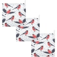 thumbnail image 7 of SKYSONIC Bullfinch and Snowflakes Baby Muslin Washcloths Face Towel, Winter Burp Cloths Cotton Wipes 5 PCS Infant Wash Cloth for Newborn Boys Girls 12"x12", 7 of 7