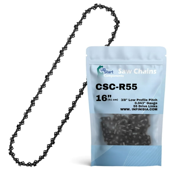 16-Inch Chainsaw Chain Replacement for Husqvarna H38 55 - R55 (16", 3/8", .043", 55 Drive Links)