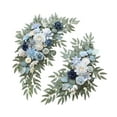 thumbnail image 3 of QccHieUs 2x Wedding Arch Flowers with Green Leaves Decor Beautiful Artificial Flower for Blue White, 3 of 9
