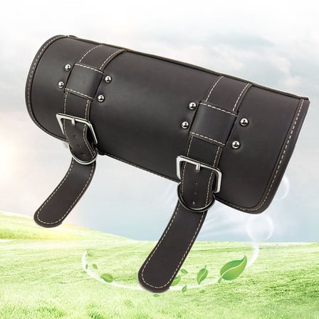 Soimiss Motorbike Waterproof Bag Motorcycle Handlebar Bag Pu Dark Brown 1Set