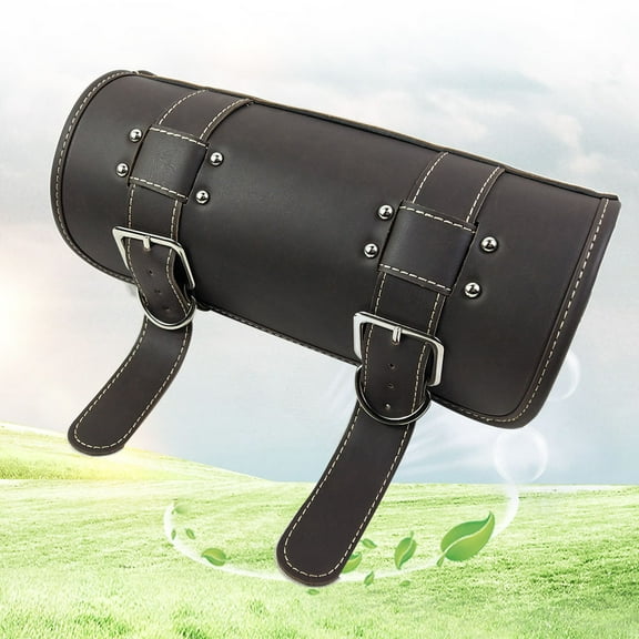 Soimiss Motorbike Waterproof Bag Motorcycle Handlebar Bag Pu Dark Brown 1Set