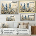 thumbnail image 4 of Designart "Refined Blue And Beige Bonnets Field IV" Blue Bonnets Floater Framed Canvas Wall Art, 4 of 5