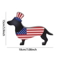 thumbnail image 3 of Dachshund Wooden Decor Patriotic Tabletop Sign with USA Flag Hat, Cute Dog Figurine for Independence Day, 4th of July, Home & Shelf Decorations,Perfect for Patriotic Home Decor, 3 of 9