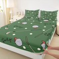 thumbnail image 3 of Homewish Cartoon Golf Sports Queen Sheet Sets, Cute Ball Print Flat Sheet, Teens Kids Boys Girls Queen Fitted Sheet, Lightweight Room Decor, 4pcs, 3 of 7