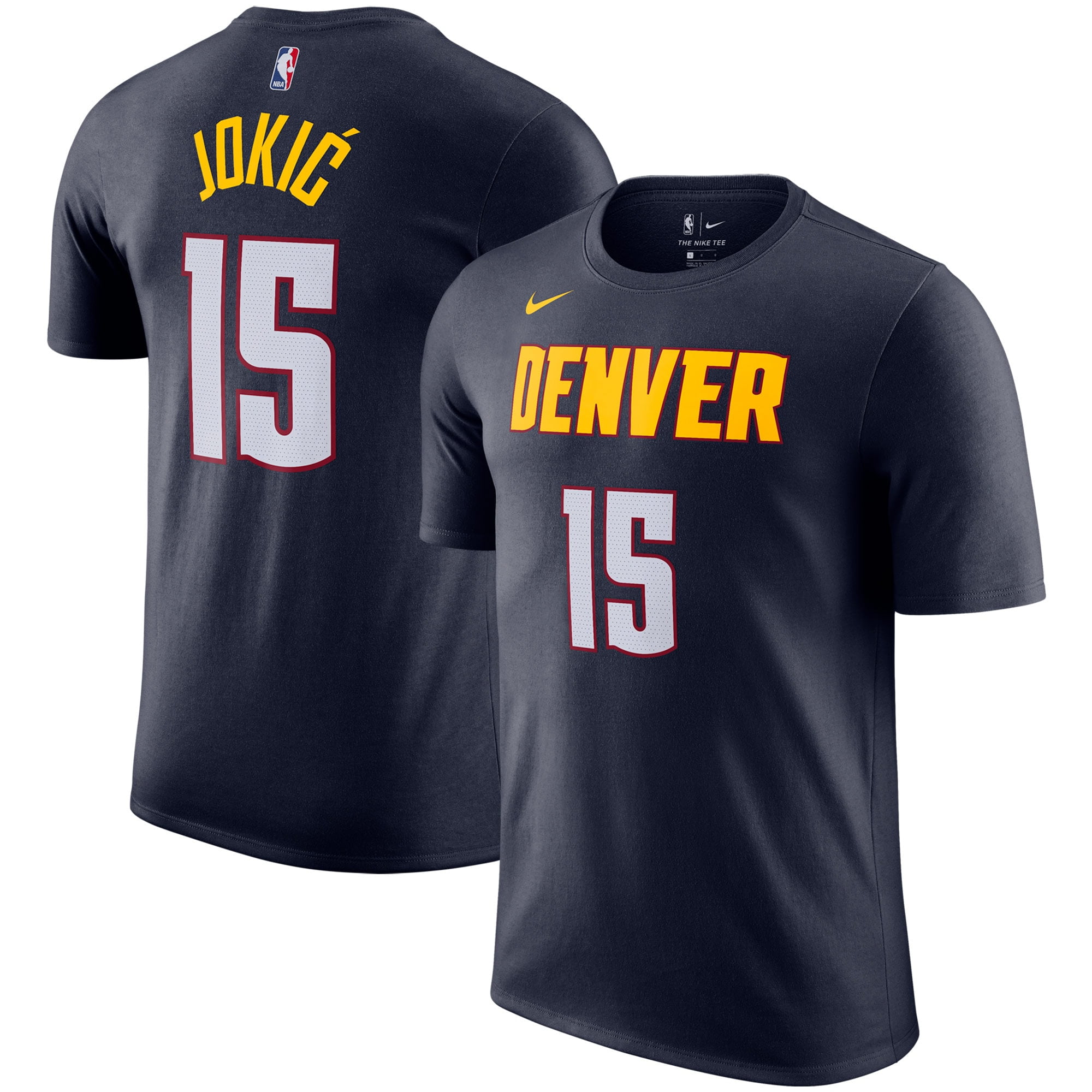 Nikola Jokic Denver Nuggets Nike Name & Number T-Shirt ...