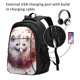 thumbnail image 2 of Disketp White Red Cat Couple Mochila de Viaje Estampada para Laptop con Puerto de Carga USB, Mochila Impermeable para Computadora – Regalo para Hombres y Mujeres, 2 of 7
