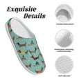 thumbnail image 5 of Daiia Dachshund Dog Puppy Print Women’s Fuzzy Slippers Memory Foam Lightweight House Shoes Cozy Loafer Flannel House Shoes-46/47, 5 of 7