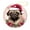 pattern-3, variant on Christmas Pattern Pug Dog Christmas Ceramic Ornament Red Santa Hat Dog Style Christmas Tree Ornaments for Christmas Tree Decoration Xmas Party Decorations Holiday Present