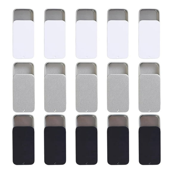 Slide Top Tin Containers Mini Metal Tin Box Containers Storage Boxes