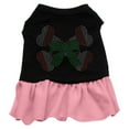 thumbnail image 3 of Christmas Pet Dog  Cat Dress Rhinestone, "Candy Cane Crossbones", 3 of 4