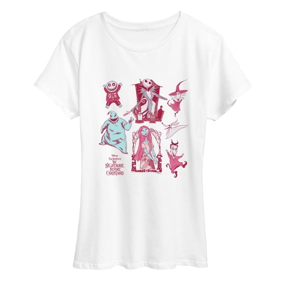 The Nightmare Before Christmas - Character Grid Short Sleeve Graphic T-Shirt