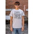 thumbnail image 4 of Funny Thou Shall Not Try Me Joke Plus Size Crewneck Graphic Tee Shirt Brisco Brands 3X, 4 of 5