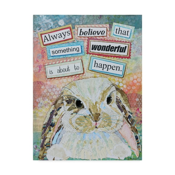 Trademark Fine Art 'E Bunny' Canvas Art by Let Your Art Soar