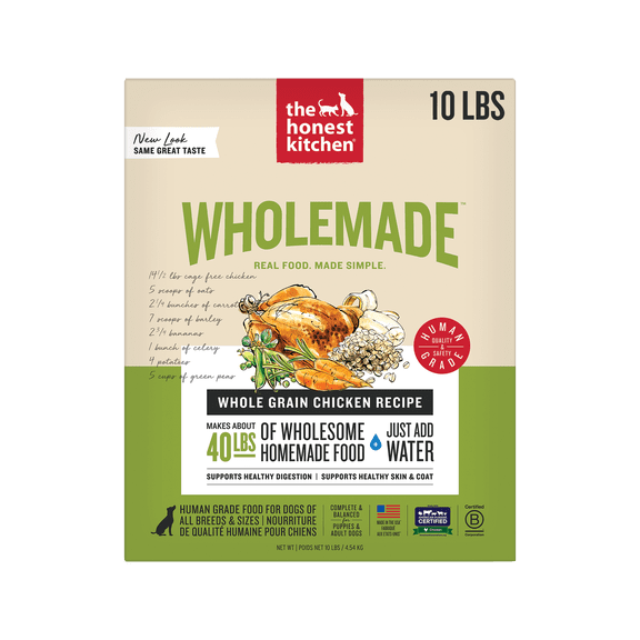 The Honest Kitchen Revel: Natural Human Grade Dehydrated Dog Food, Chicken & Organic Grains, 10 lbs (Makes 40 lbs)