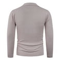 thumbnail image 5 of ZCFZJW Mens Knit Polo Sweater Casual Long Sleeve Quarter Zip up Striped Cable Knitted Pullover Sweater Classic Basic Collared Golf Shirts Khaki L, 5 of 5