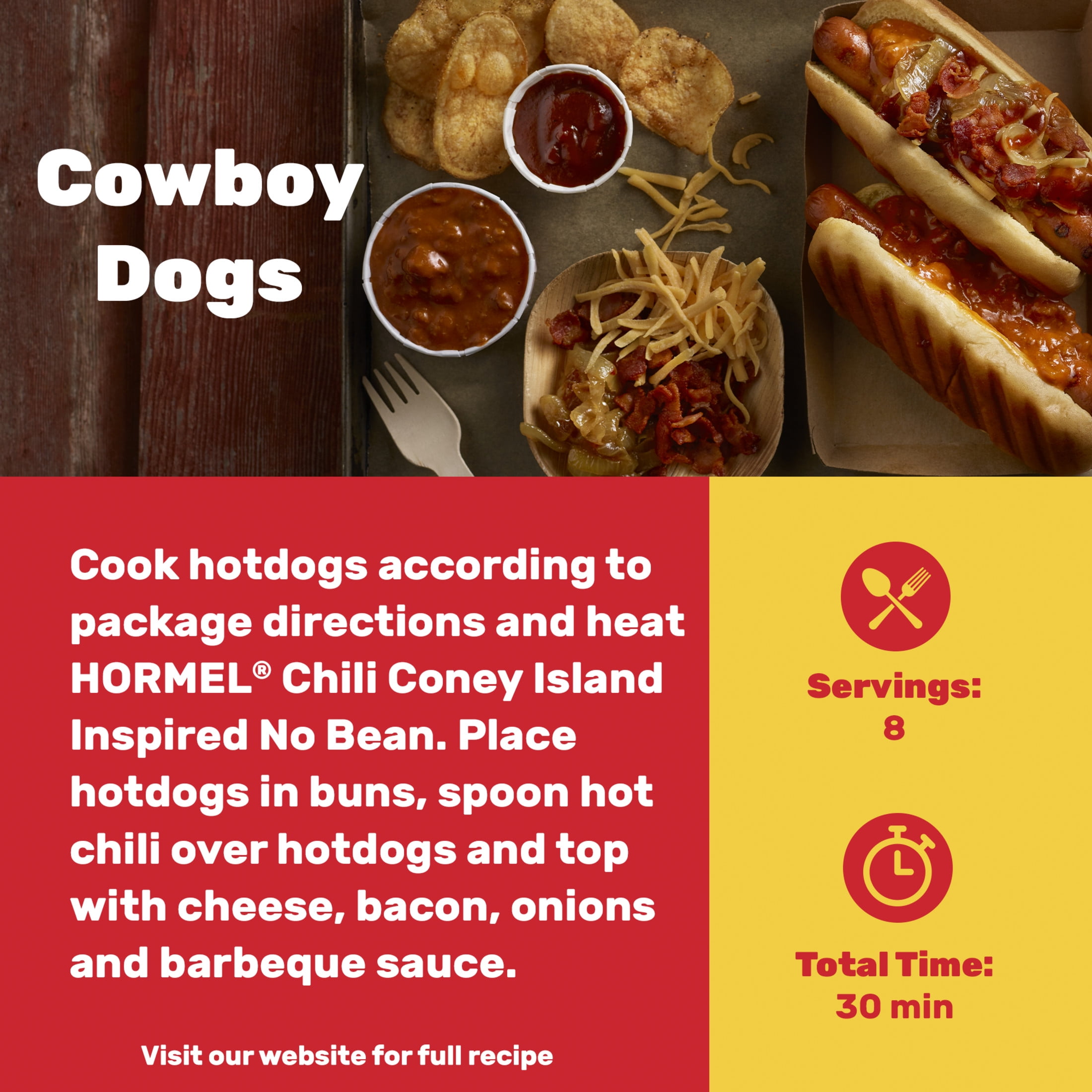 (12 pack) HORMEL Chili Coney Island Inspired No Bean, No Artificial Ingredients, Shelf-Stable, 15 oz Steel Can