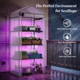 thumbnail image 5 of TOMNK 4 Tier LED Grow Light Greenhouse with Adjustable Height, 3 Color Spectrum, 27.2"W x 12.4"D x 62"H for Indoor Outdoor Plants, 5 of 8