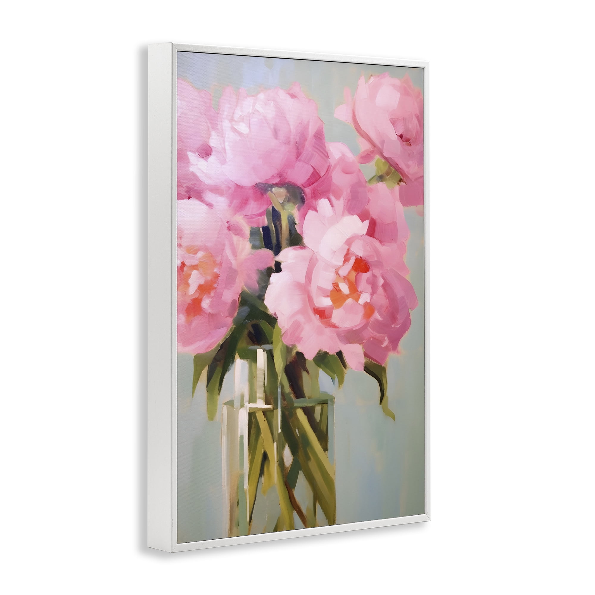 Stupell Industries Blush Pink Roses Botanical & Floral Painting White Framed Art Print Wall Art, 20 x 30