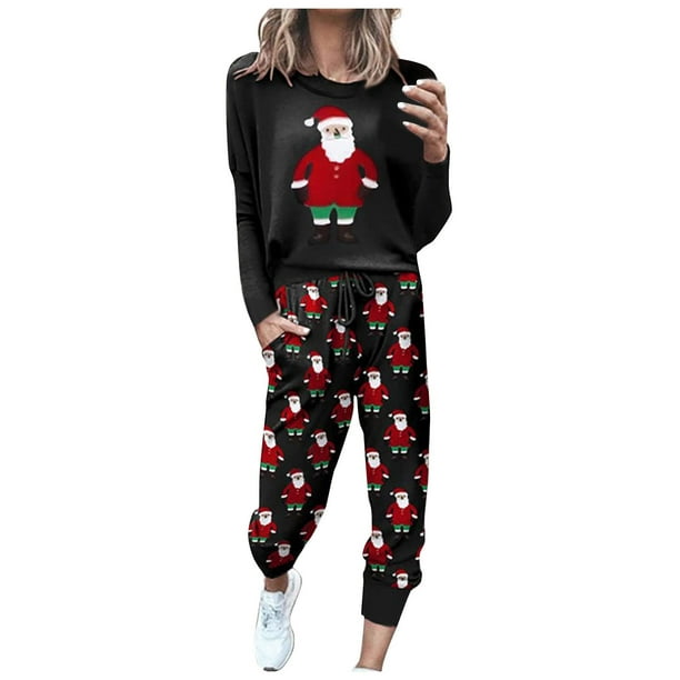  Friday Black Deal,Women's Christmas 2 Piece Lounge Sets Outfits  Red Wine Glass Graphic Long Sleeve Shirt Tops Pants Warm Athletic Tracksuit  AG S : Sports & Outdoors