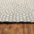 thumbnail image 3 of Super Area Rugs Tri-Color Braided Cotton Farmhouse Rug Teal,White,Gray Rectangle 2' X 3' 2' x 3' Indoor Rectangle, 3 of 5