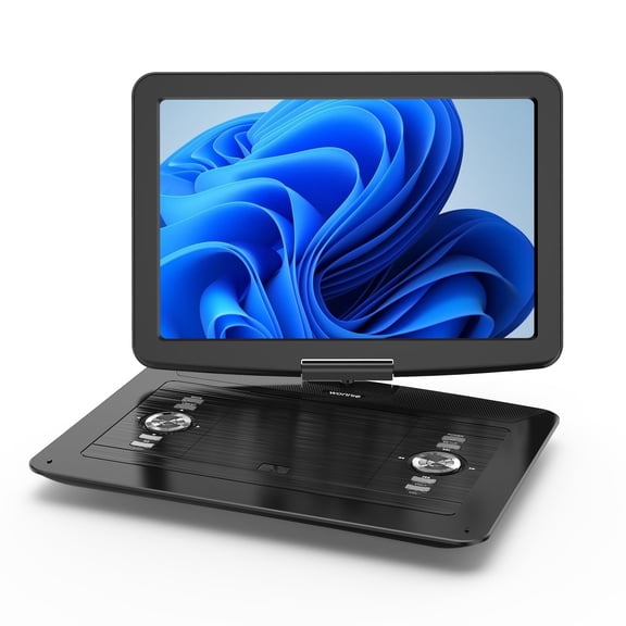 WONNIE 17.9" Portable DVD Player with 15.4" HD IPS Screen, Car DVD/CD Headrest TV Video for Kids Player Car Traveling Companion (Black)