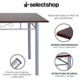 thumbnail image 4 of Comedor Mesa Rectangular 120cm Con 4 Sillas Madera Mdf Metal Color café oscuro, 4 of 7