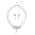 thumbnail image 1 of LYMAYTER Collier de Mariée 1 Ensemble Collier de Mariée - Double Couche, Style Français, Fausse Perle, Bijoux de Mariage, 1 of 1