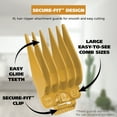 thumbnail image 5 of Wahl Secure Fit Long Length Hair Clipper Attachment Combs, Size 1 1/4" and 1 1/2" Yellow, plastic 3025025, 5 of 7
