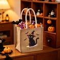 thumbnail image 4 of Celsvanis Halloween Trick or Treat Bag Reusable Candy Tote, Cute Printed Gift Bag for Halloween Night Candy Collectio Party Favors Storage, 4 of 6