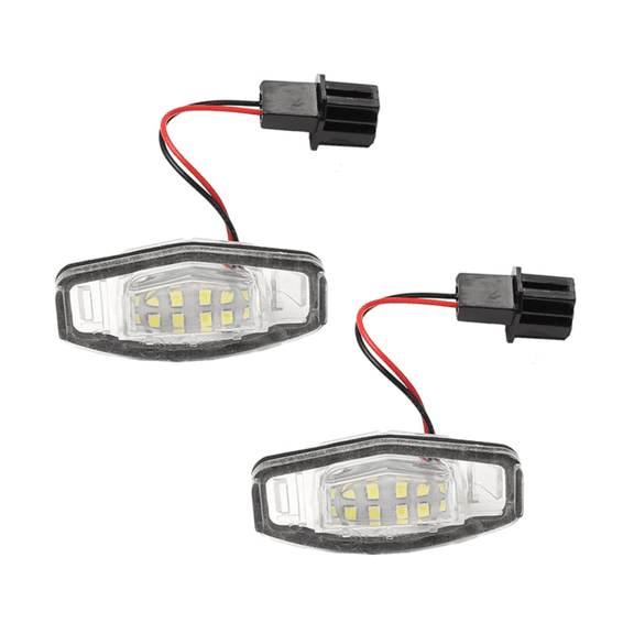 2-Pack LED License Plate Lights for Honda Civic, Accord, Odyssey, MR-V - 6500K White Bright LED, 12V
