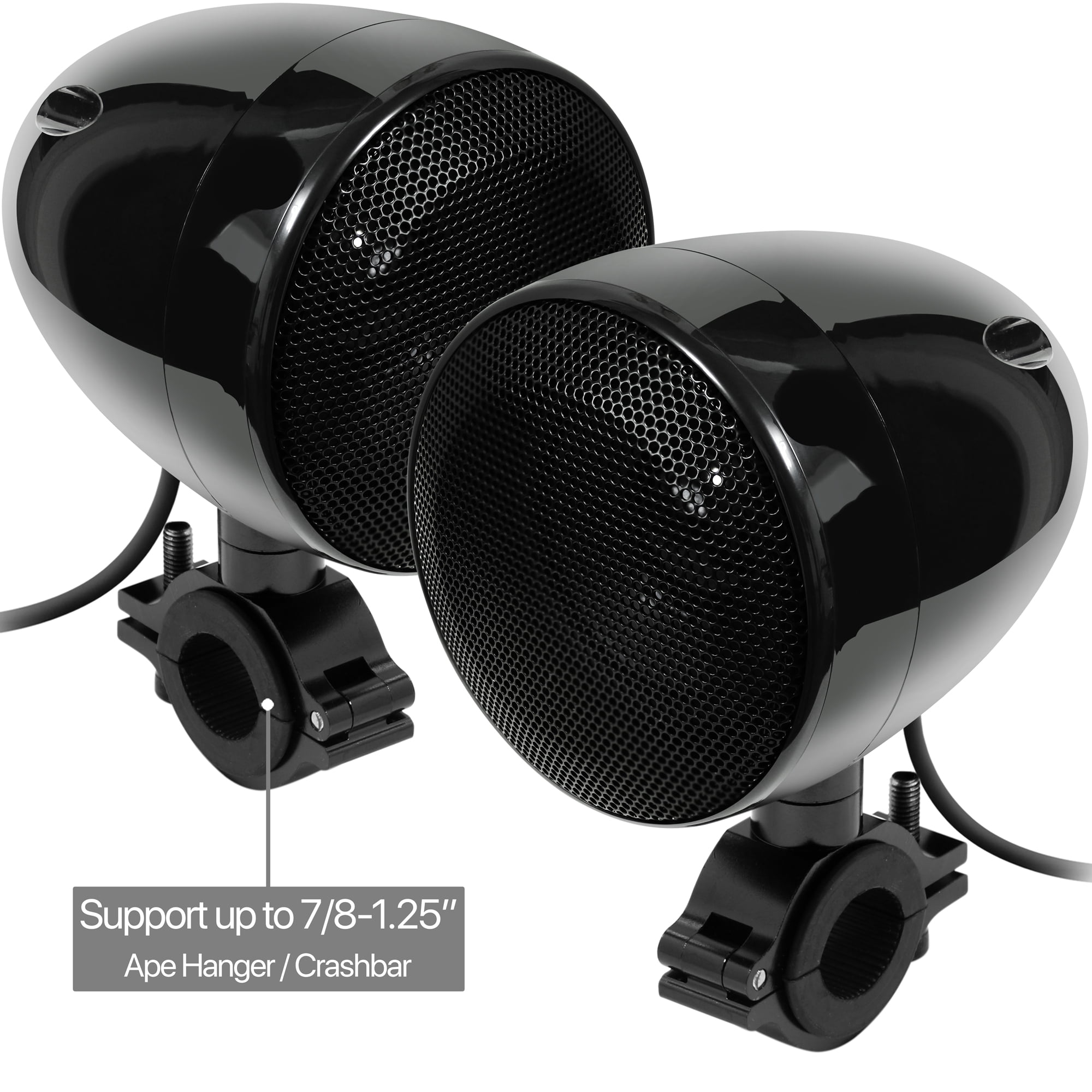 GoHawk 4" Waterproof Motorcycle Bluetooth Speakers Stereo Amplifier Audio System Harley ATV FM Radio