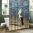 thumbnail image 3 of Sea Shower Curtain,Australian Standing Australia Beach Bird Shower Curtains for Bathroom with 12 Hooks,72 x 72 Inch, 3 of 6