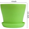 Triani 4" Round MultiColor Plastic Plant Pot (8 Pieces)