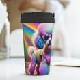 thumbnail image 6 of Logiee Rainbow Poodle Urban Street Print Stainless Steel Coffee Tumbler, Travel Coffee Mug, Insulated Coffee Mug with Lid, Spill Proof Coffee Cup, Portable Thermal Mug, 6 of 8