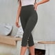 thumbnail image 4 of Leggings Capri para Mujeres Yoga Capri Medias de Cintura Alta Color Sólido, Coincidencia Slim Ajuste Gimnasio Y Pantalones de Yoga, 4 of 9