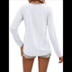 thumbnail image 3 of Camisetas de Verano con Cuello en V para Mujer, Estilo Informal, Tipo Túnica con Botones y Cuello Henley XL, 3 of 7