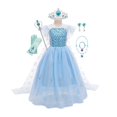 thumbnail image 1 of Nuevo Disney Frozen Girls Elsa Cosplay Vestido Disfraz Niños Snow Queen Fiesta de cumpleaños de Halloween Niños Princesa Ropa Cape9-10T (Etiqueta 150) Gao Jinjia LED, 1 of 2