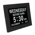 8inch Digital Day Calendar Clock Alarm Reminders 8 Languages Large HD