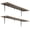 Greige and Black, variant on HOOBRO Set of 2 39.4-Inch Floating Wall Shelves with Metal Brackets, Rustic Brown