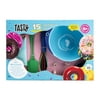 Tasty Kits Donut Gadget Set with Bowl, Baking Cups, Spatula, Decorating Tips, Piping Bags, Whisk, Multi-color, 15 Piece