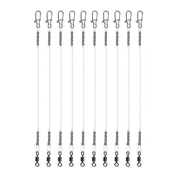 Fluorocarbon leader, fluorocarbon fishing leader with swivel and snap, fluorocarbon leader suitable for saltwater and freshwater